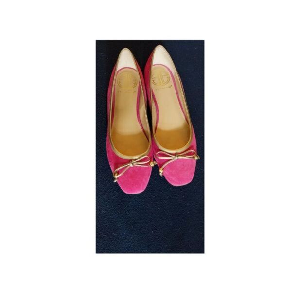 NWB Lilly Pulitzer Pink Suede Ballet Flats Women's Size 7 - Picture 4 of 4